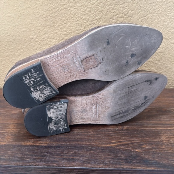 Free People Lost Valley Faded Brown Low Heeled Ankle Leather Boots, Sz 38 - Picture 6 of 10